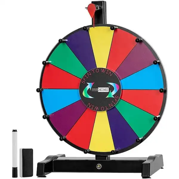 Custom Advertising Lucky Display Casino Roulette Wheel Dry Erase Color 12 Inch Casino Prize Wheels