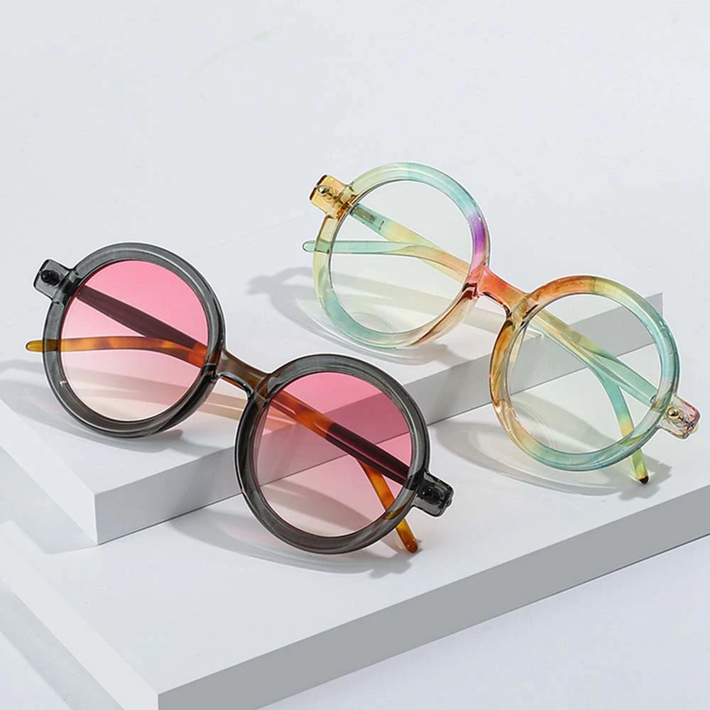 2023 New Vintage Large Round Frame Sunglasses Fashion Men and Women Sunshade Sunglasses Trend Frame Glasses