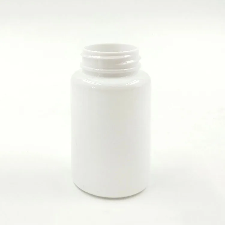 Hot Sale White Pet Plastic Empty Pharmacy Capsule Pill Bottle With Screw Cap