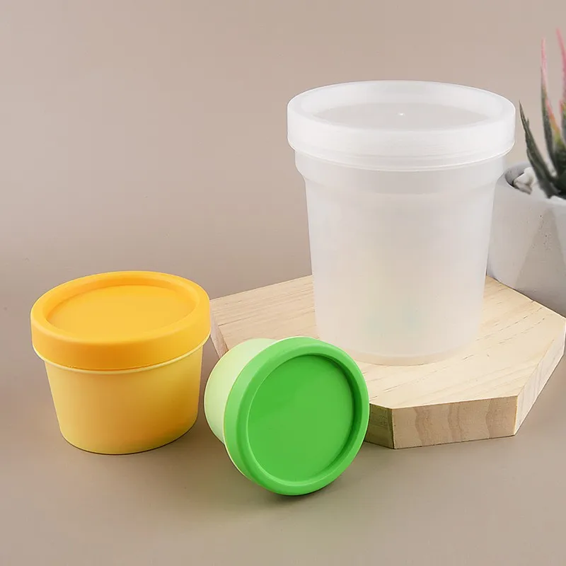 30g 50g 100g 200g 500g frosted plastic PP Colorful facial mask jar ice cream container