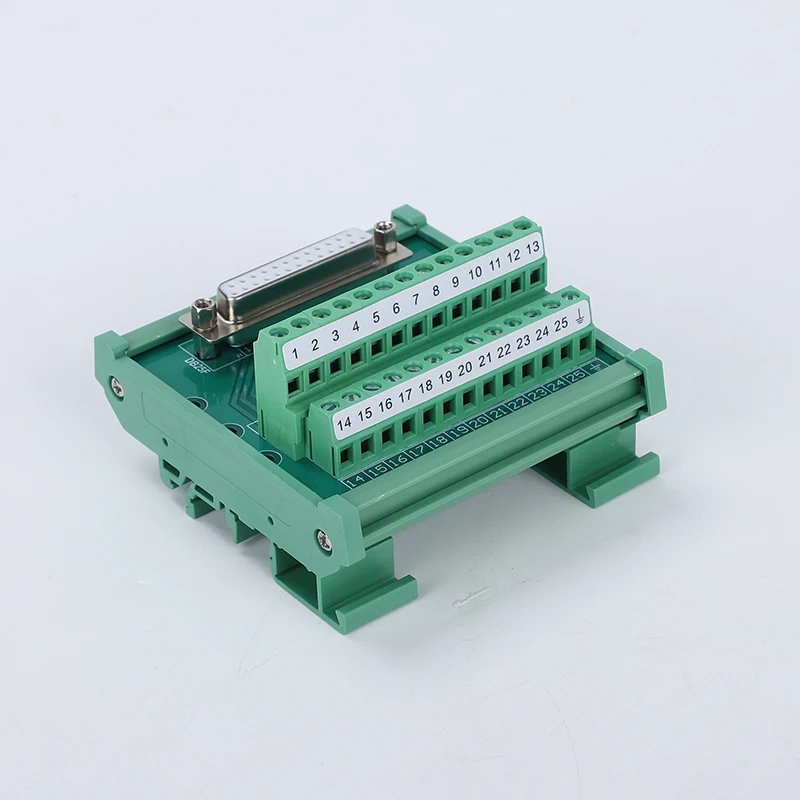 RS232 Serial port DB9 solderless rail type trunk board terminal block