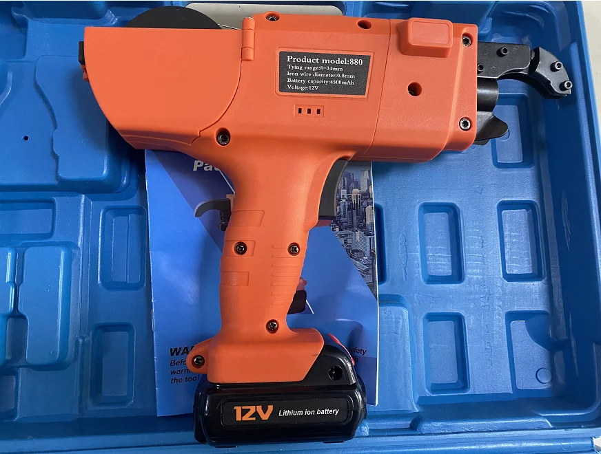 Portable Automatic Rebar Tying Machine Steel Bar Rebar Wire Tying Machine Light Cordless Rebar Bundle Tying Machine