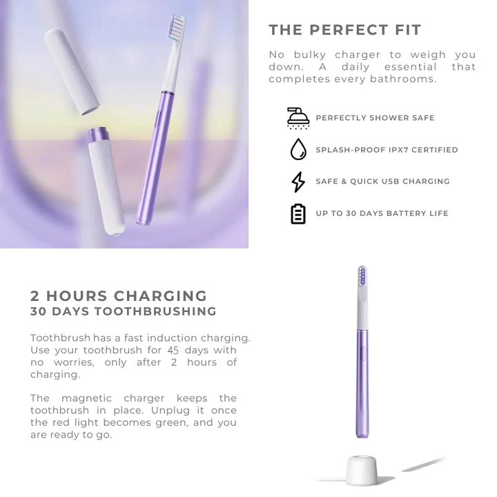 New Color Metal Sonic Electric Toothbrush IPX7 Waterproof Ultrasonic Toothbrush for Gift