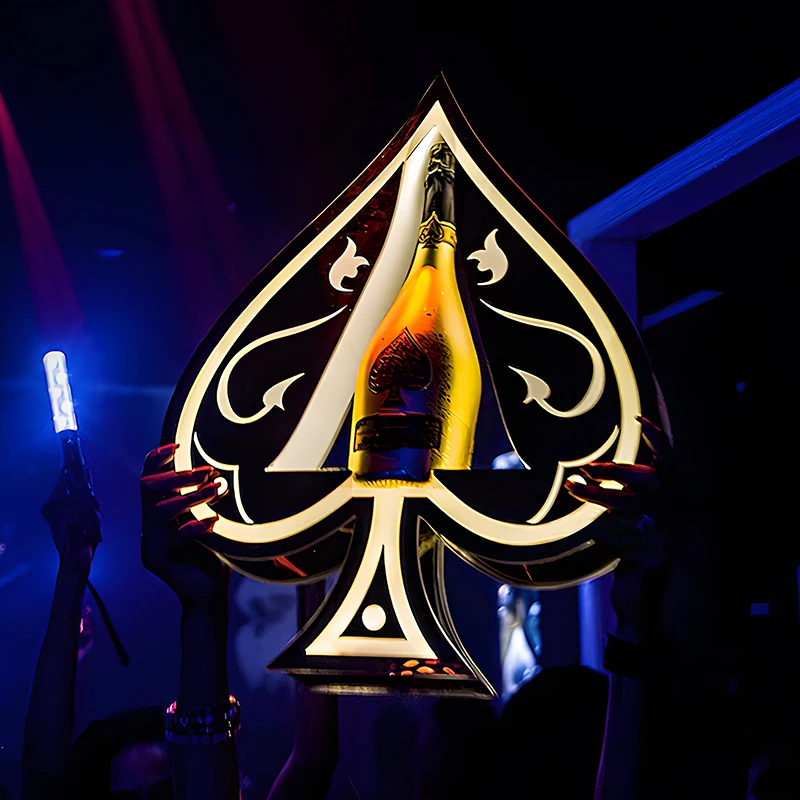 Led Bottle Glorifier Display liquor Bottle Customized Logo Led Bottle box Acrylic Bar Vip Serving Single Champagne Presenter