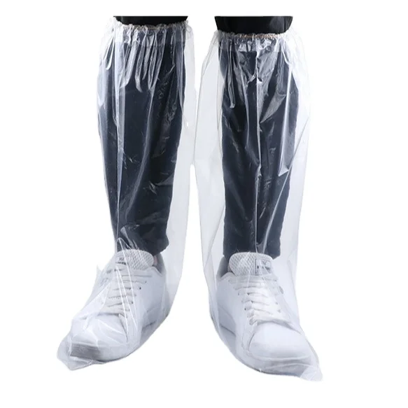 Hot Sale Waterproof Disposable foot Cover PE Boots for Animal Husbandry