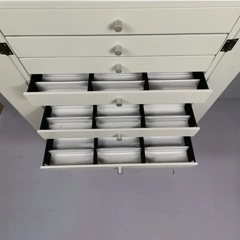 Luxury 360 Slots Factory Price Exhibition Display Sunglasses Cabinet with Wheel Trolley Glasses Portable Storage Suitcase