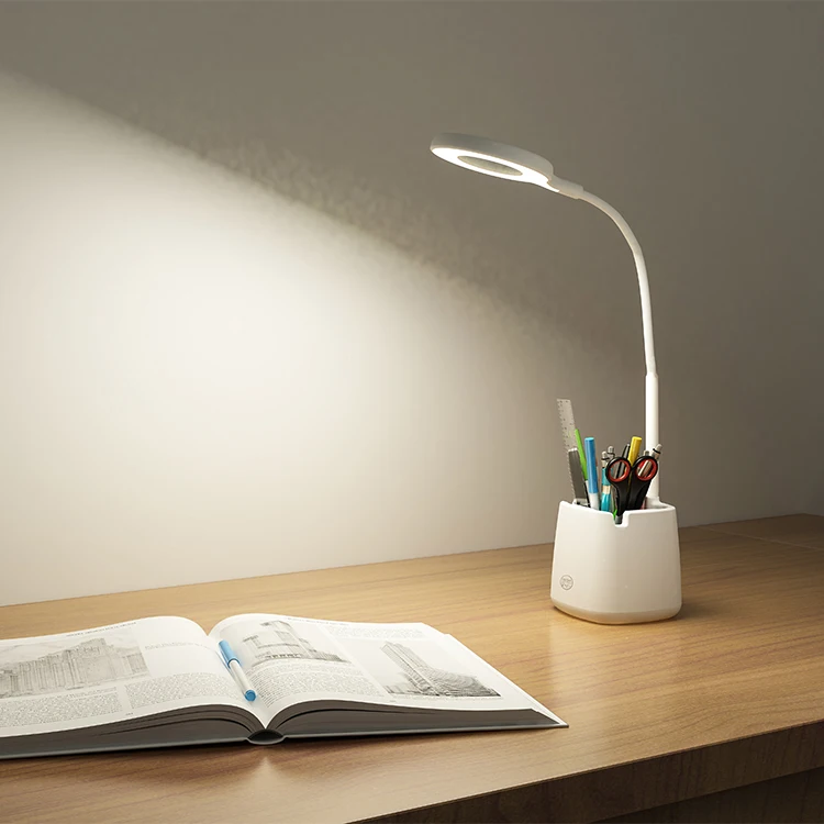 Flexible Arm Rotary Gooseneck led curve table lamp Dimmable table light Studying led table light 3 lighting modes