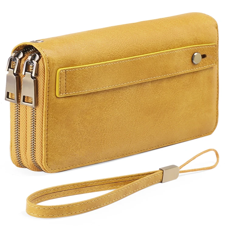 Pu Leather Long Wallet Rfid Passport Bag Male Female Many Card Holder Large Capacity Phone Wallets With Cash