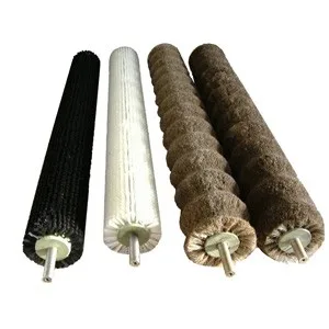 Vegetable washing revolve brush roller with steel shaft from brush industry base