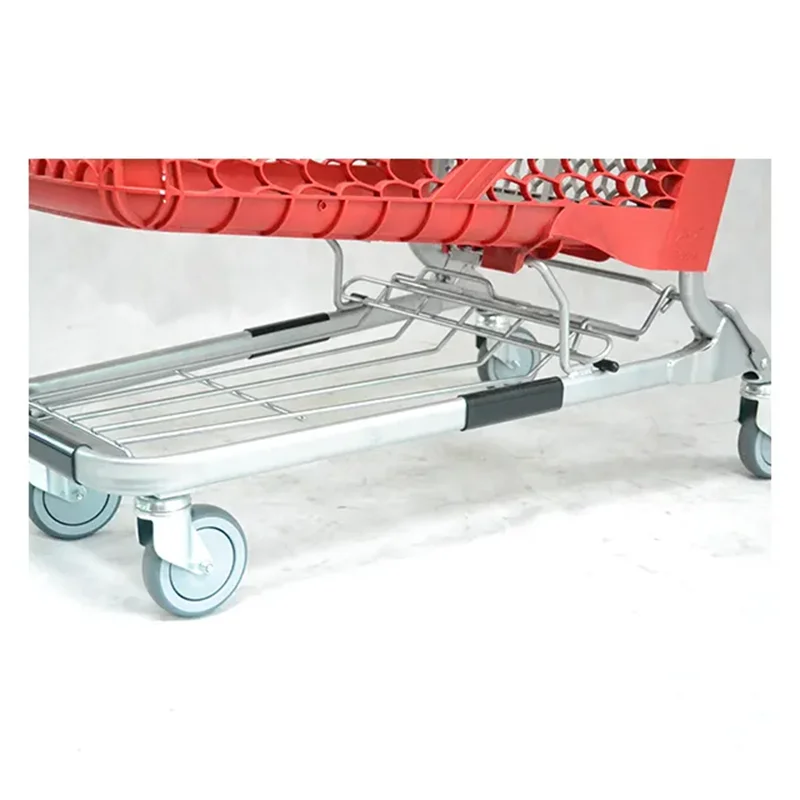 Supermarket Plastic Shopping Trolley Retail Plastic Shopping Grocery Carts for sale