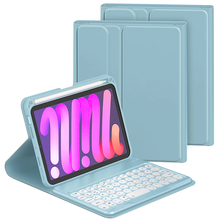 Розовый фиолетовый цветной чехол с клавиатурой для iPad Mini 6 2021 8 3 дюйма