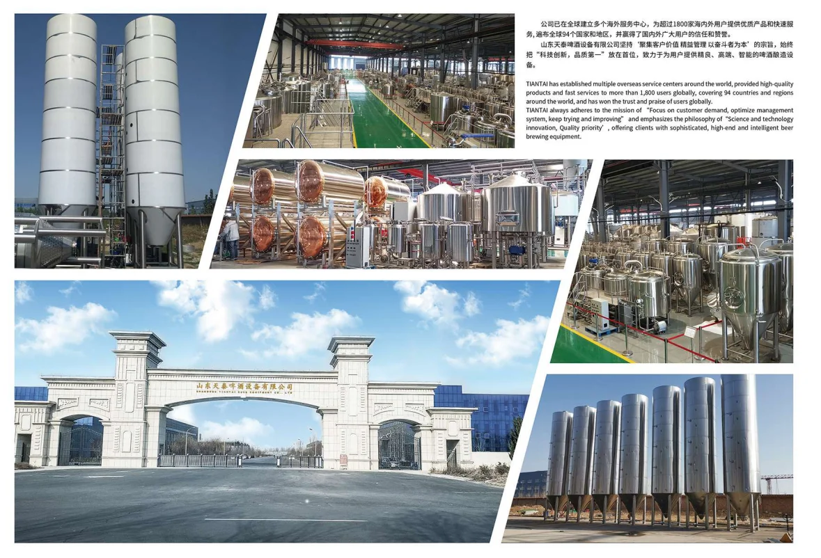 Tiantai 200L 2HL ss steam three vessel semiauto beer pilot plant