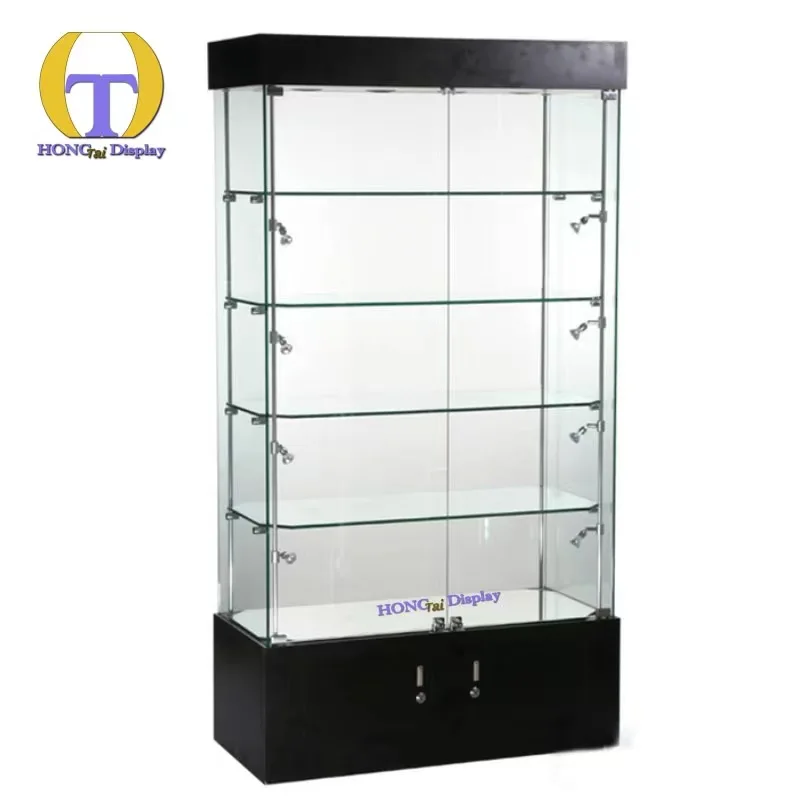 Верхняя панель из МДФ черная база продажа сигарет большая емкость прожекторы поворотные двери стеклянный задний шкаф с хранилищем