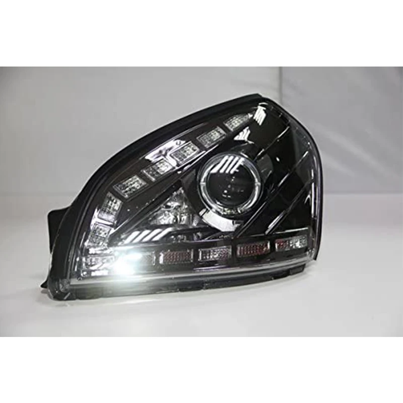 For Hyundai Tucson 2004-2008 year LED angel eyes lights black housing JY