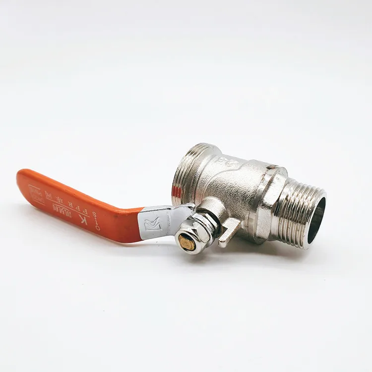 1/2 INCH manual modulating handle water flow control inline way true union forged male thread PPR brass ball valve