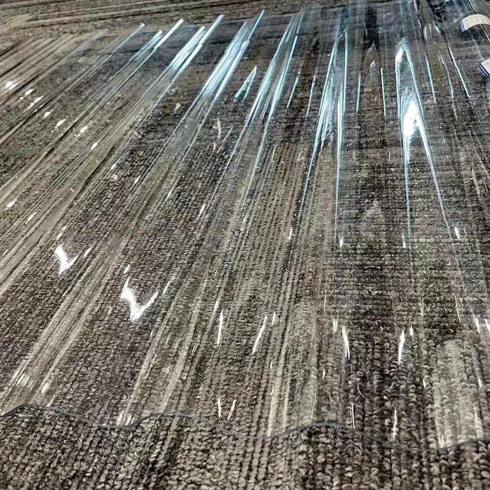 Clear 1.5mm Thick UV Plastic Roofing Panels Flexible Corrugated Polycarbonate Sheet