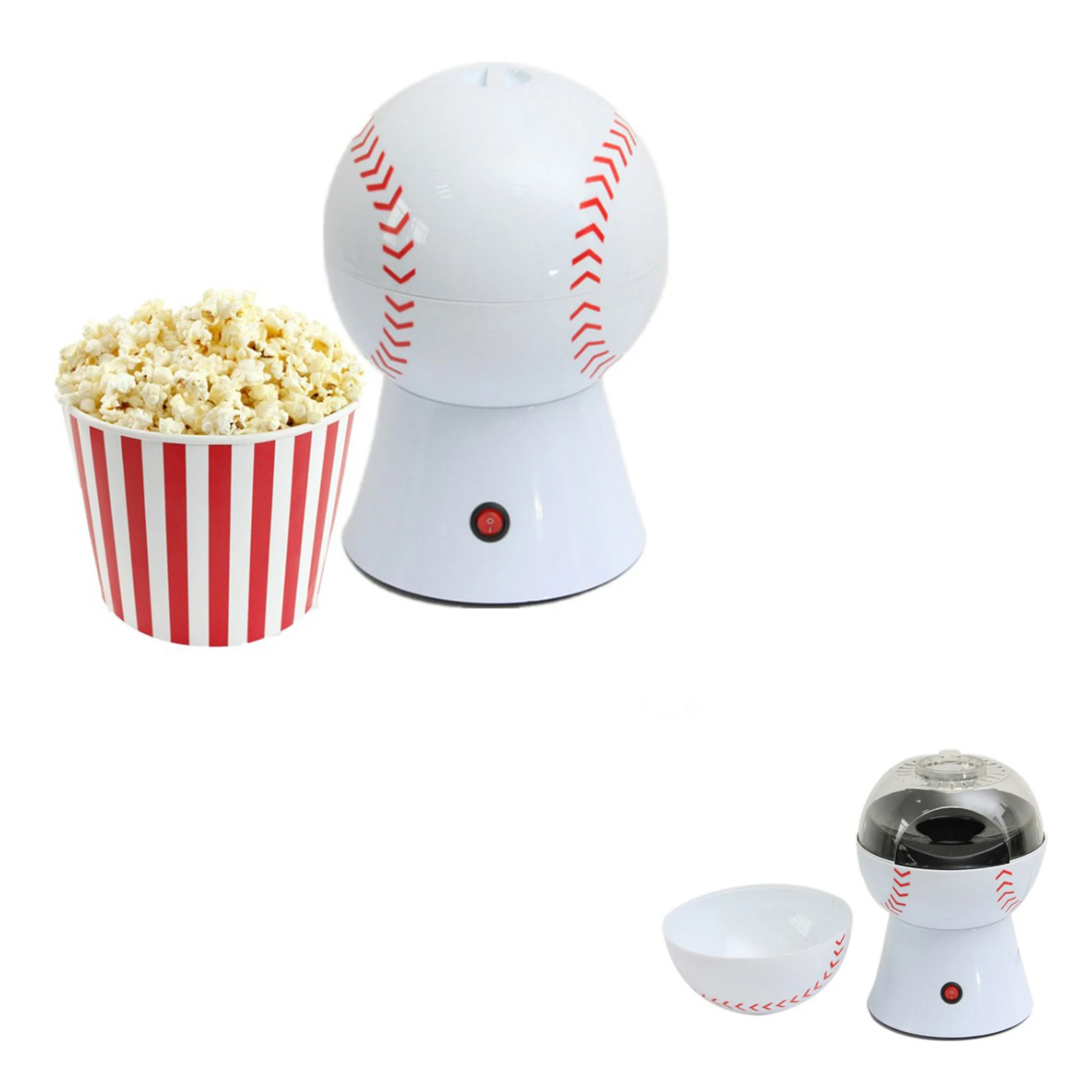 Hot air Popcorn Machine Snack Popcorn Maker Without Oil Preparation in the Shape of Ball
