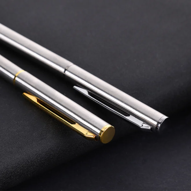 Factory utiles escolares ball pen white metal wholesale hotel personalized pens metal ballpoint pen