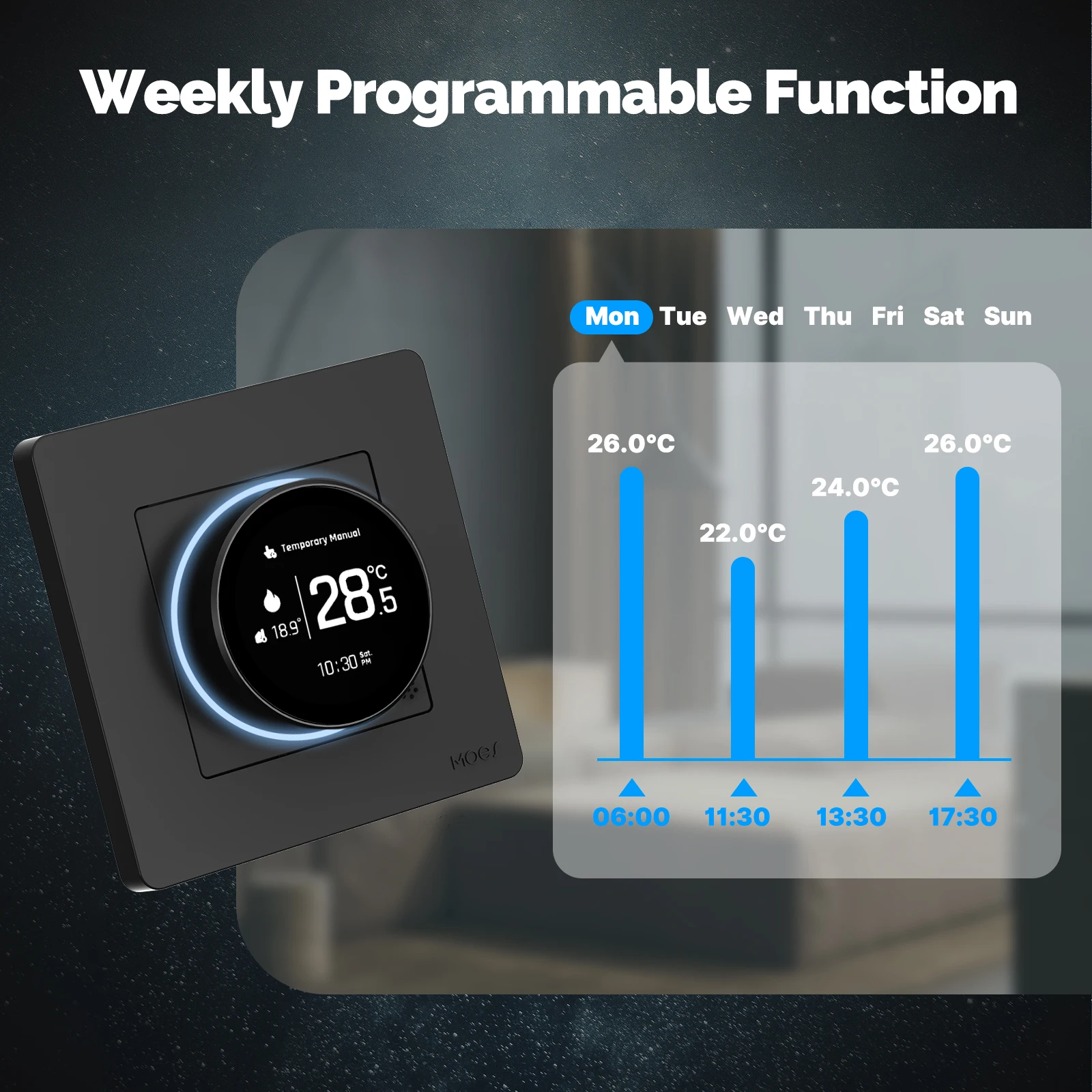 Floor heating, Electric heating, Boilers, Water heaters Tuya Zigbee 3.0 Smart Thermostat Room Temperature Remote Control 95-240V