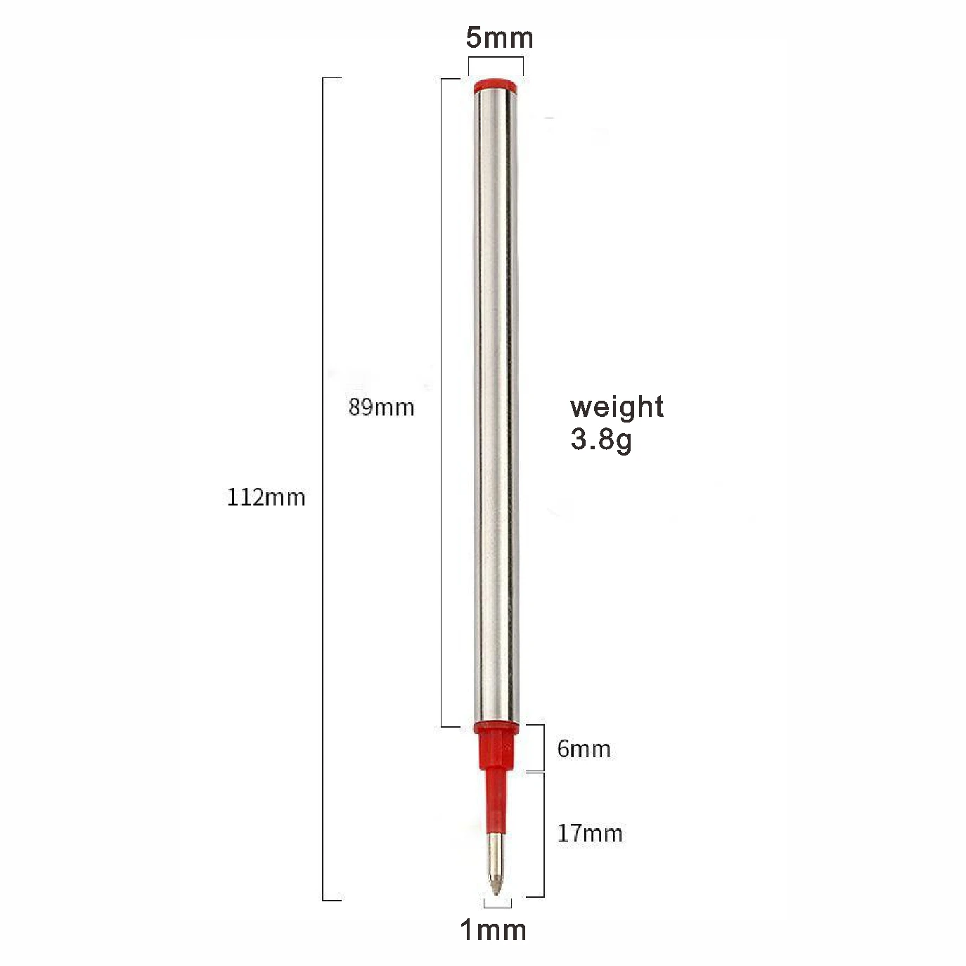 0.5mm Smooth Writing Fine Point Liquid Gel Pen Black Medium Tip Metal Roller ball Refills for Most Brands Pens