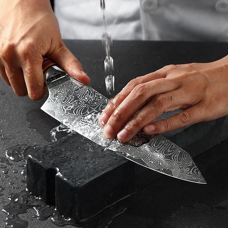 New Arrival Shogun Collection 67 Layer Japanese VG10 Steel  6 Piece Damascus Steel Kitchen Knife Set with Color G10 Handle