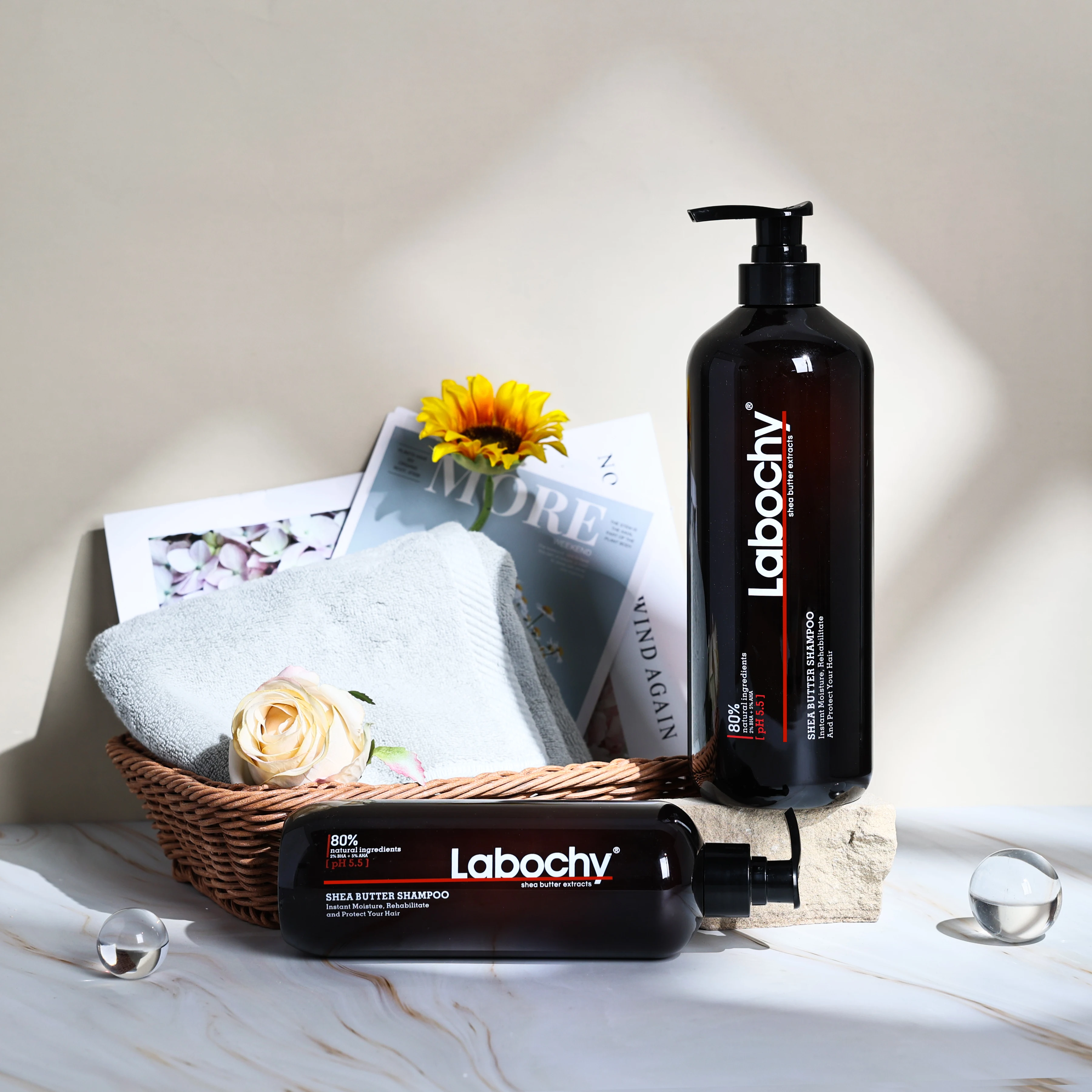 Labochy Shea Butter Moisturizing Nourishing Hair Shampoo And Conditioner Organic Hair Care