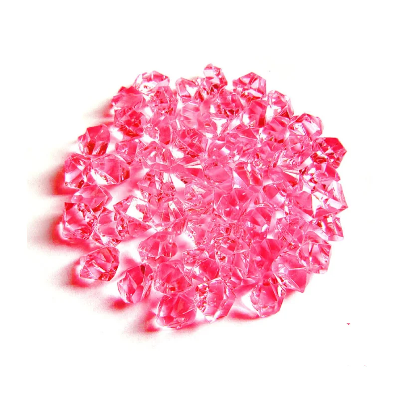 500pcs Pack Colorful Acrylic Ice Cube Decoration Acrylic Simulated Ice Cube Acrylic Stone Ornaments