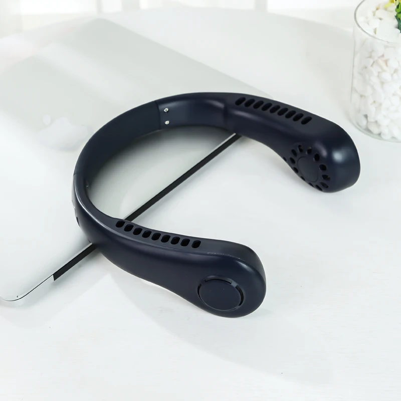 2022 Portable Hanging Neck Fan Mini Usb Rechargeable Neck Fan Bladeless Personal Wearable Fan