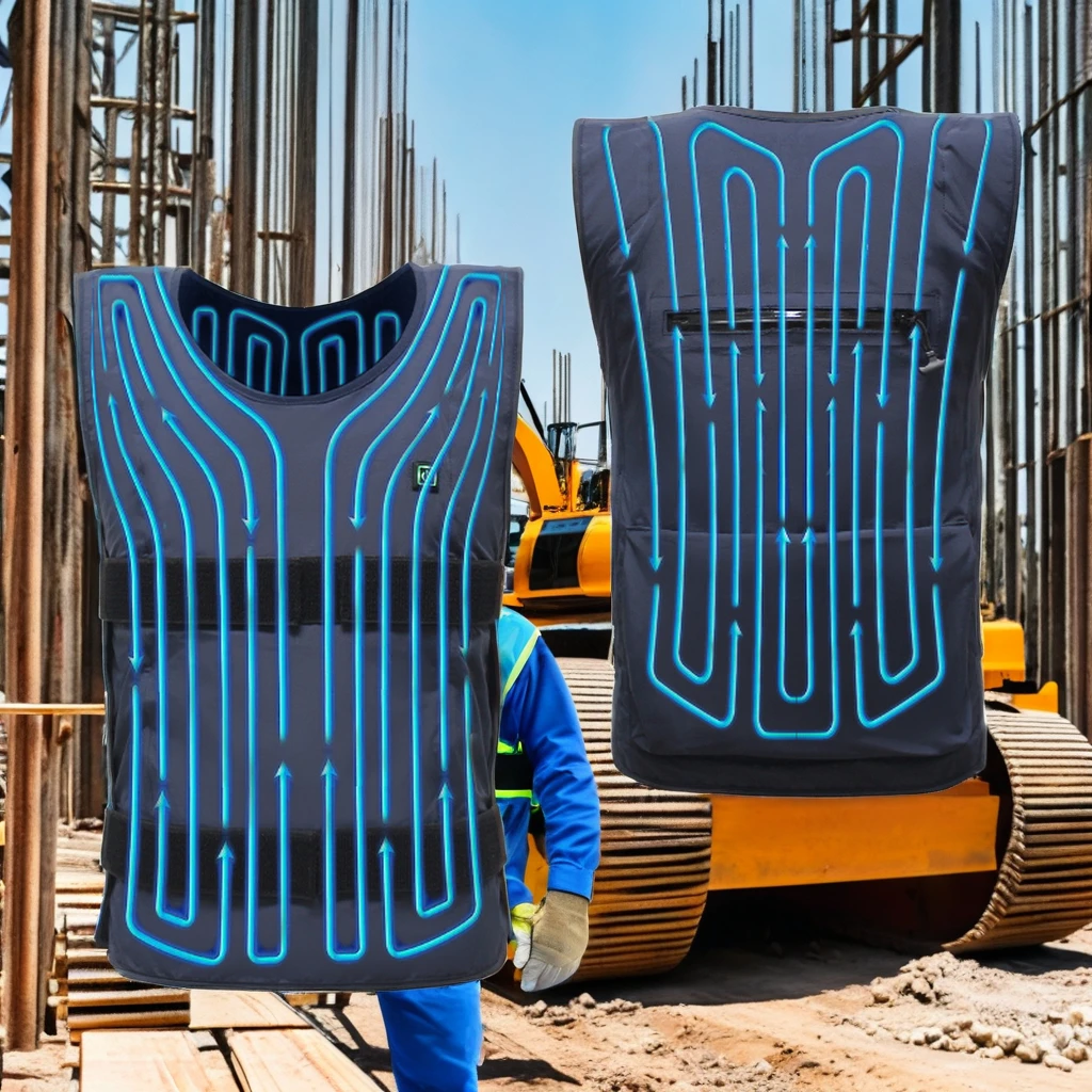 2024 Summer Cooling Vest New Water Cycle Circulation Air Conditioning Suit Work Cold Cool Gel Ice Vest  Water Cooling Vest