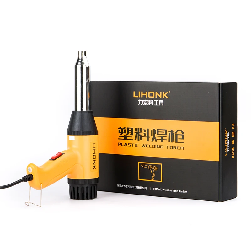 LK-700B-2 Semi-automatic Welding Machine Electric Plastic Repair Welder Heat Gas Melt Bumper Soldering Gun with Nozzle Kit