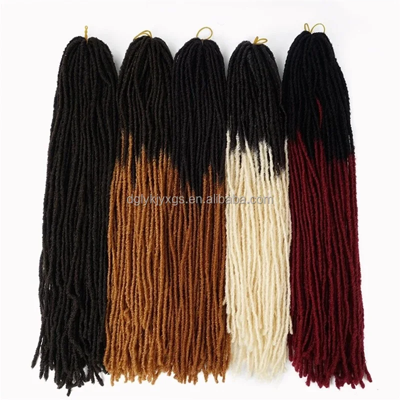 18Inch Sister Loc Synthetic Braids Crochet Hair Ombre Natural Soft Dreadlocks Sisterlocks Sister Loc Hair Extensions