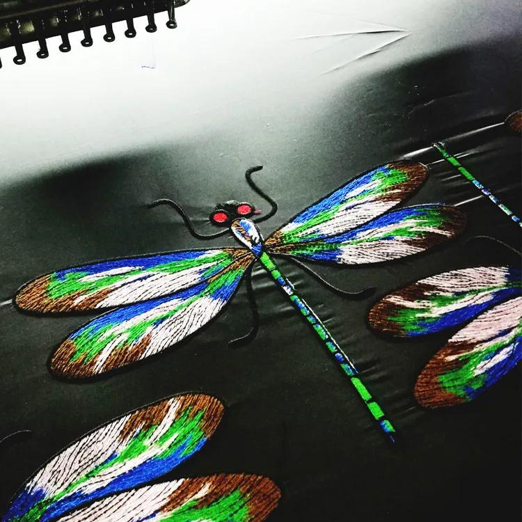 Dragonfly Design Custom Logo 3D Eco-Friendly Soft Star Shaped Cartoon Patches For Garments