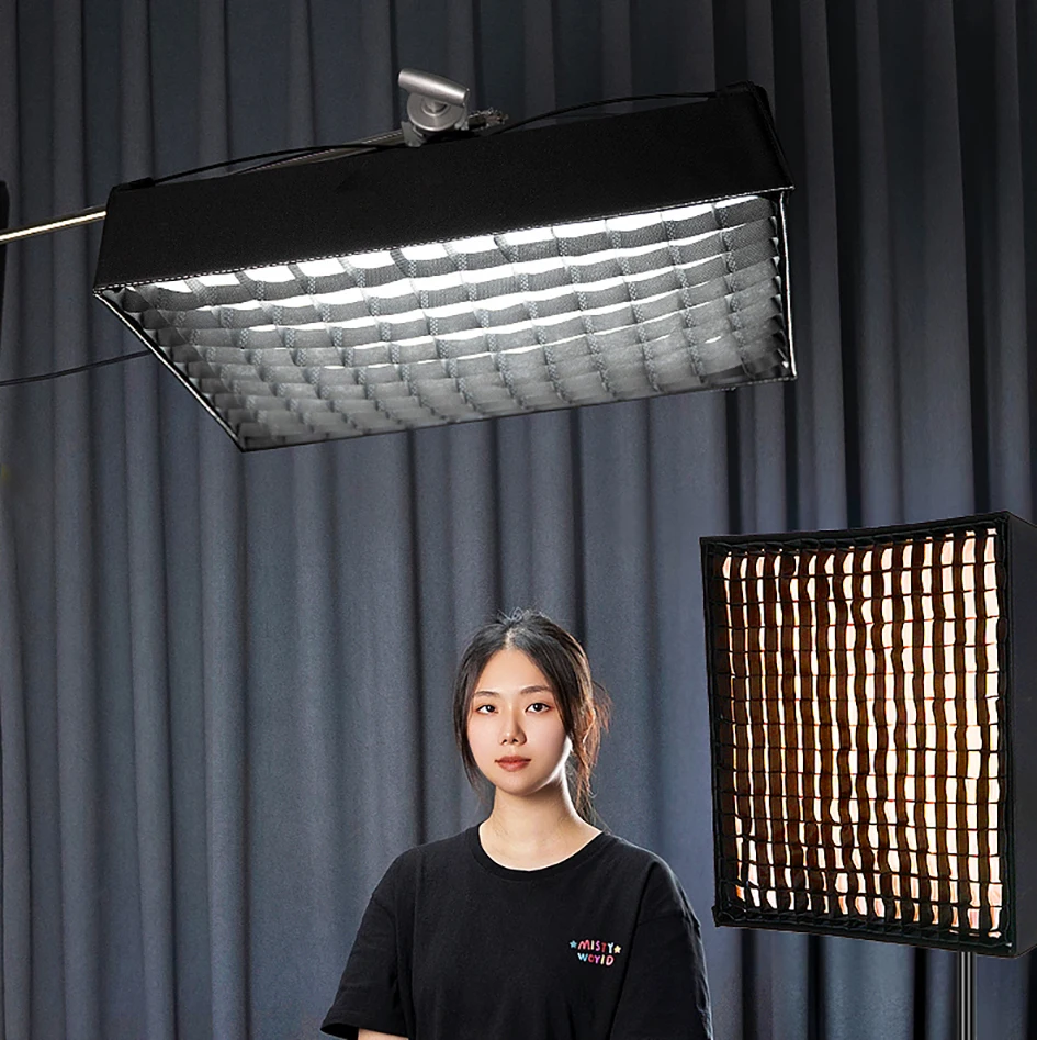 150W Bi-color Portable Clothing LED Light Dimming Softbox Lamp For Live Streaming Photography Studio Video