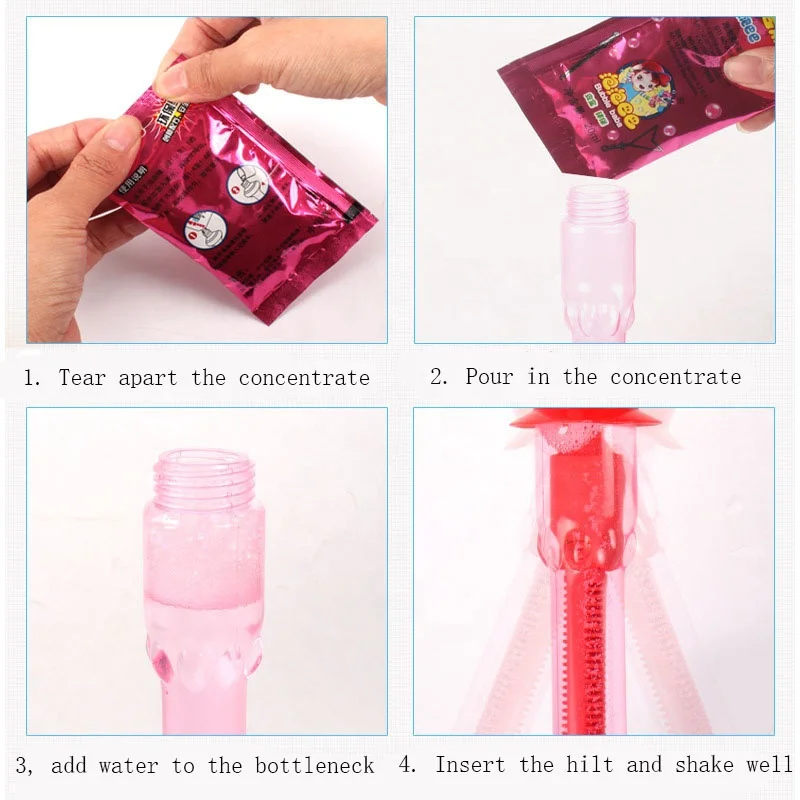Wedding Sword Plastic Toy Water Soap Wand Stick V Heart Shape Bubbles-Stick Blowing Bubble Tube For Kids