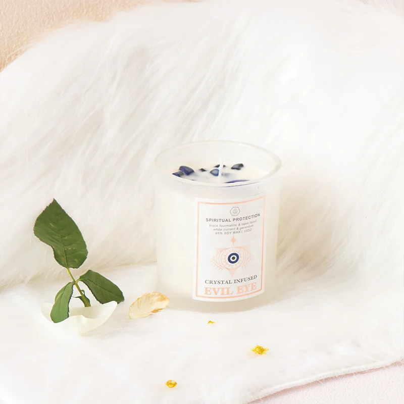 crystal candle wholesale wedding  soy wax customised jar frosted glass crystal candle holders