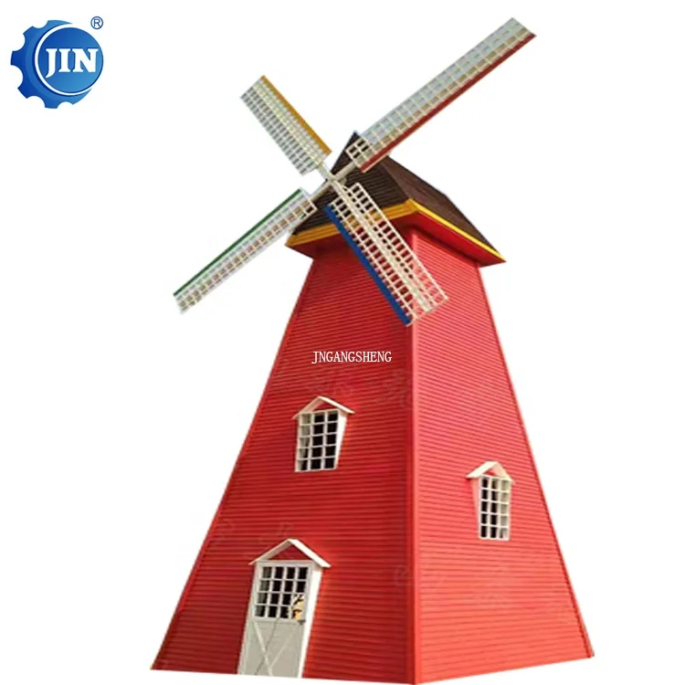 Wooden Dutch Windmill Back Yard Decorations Classic Old Fashioned Wooden Windmill For Garden Patio