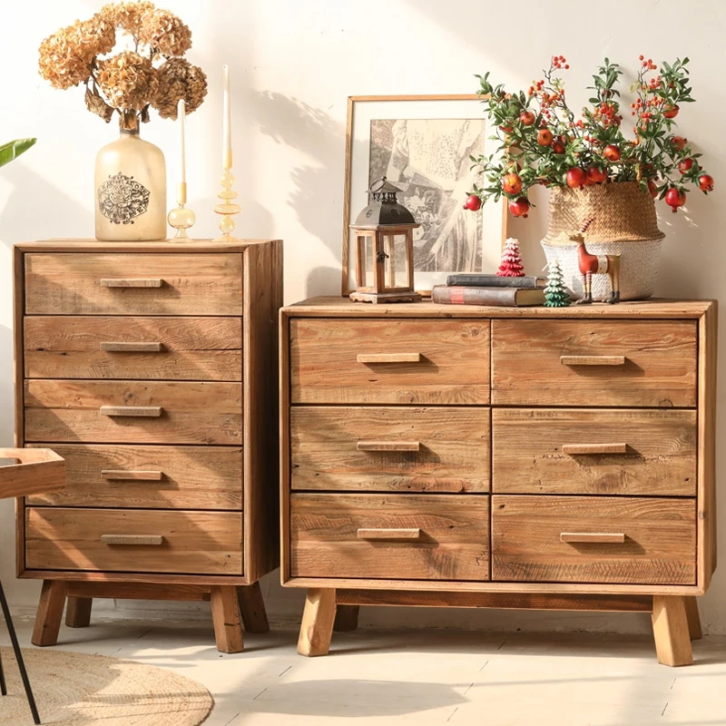 Hot sales factory wholesale Chest of drawer can be placed in the living room reclaimed wood antique style