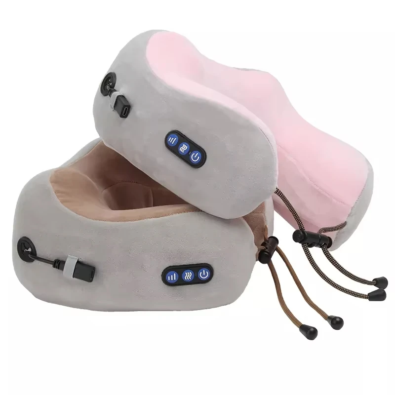Soft and Comfortable U-shaped Massage Function Pillow for Household Use