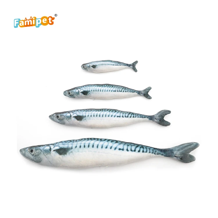 Pet Toy Natural Catnip Filled Interactive Cat Fish Toy Wholesale Cute Stuffed Soft Fish
