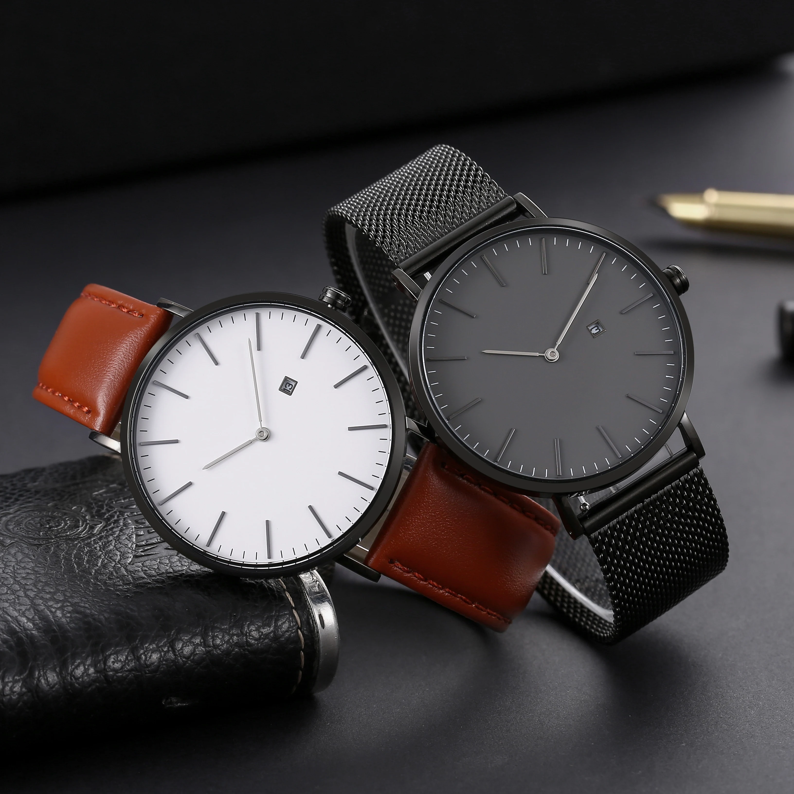 Custom Logo Watch Alloy Material Water Resistant Feature Wrist Men Watch Luxury Mechanical Clock