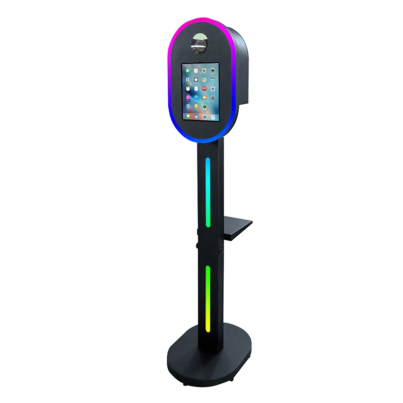 Buy a Photo Booth Machine White Black Oval Shape All Size Ipad Dslr Booth Photo Booth Selfie Kiosk Party Supplies