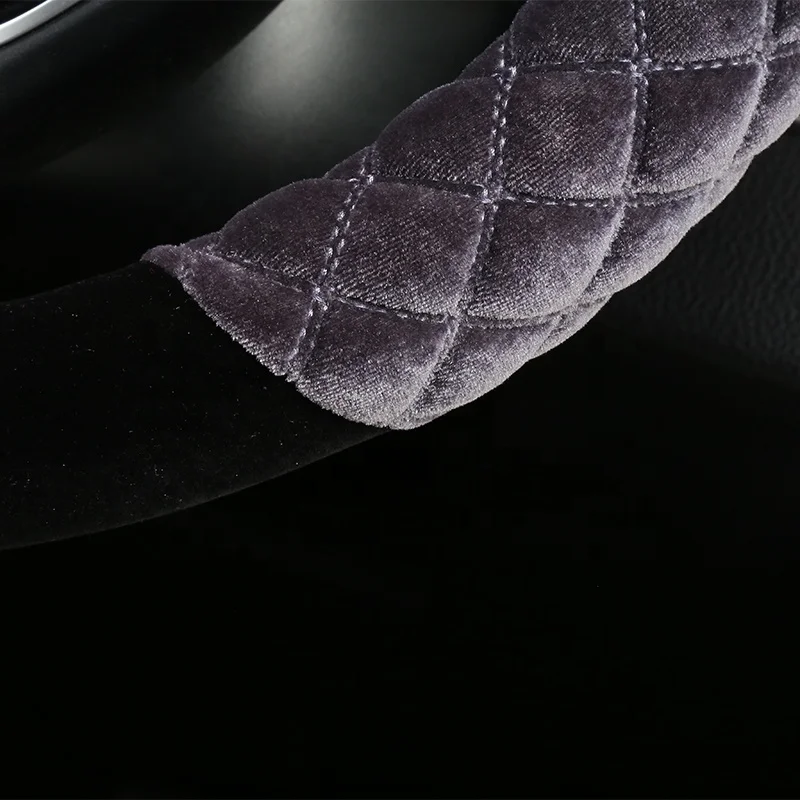 High quality car interior accessories factory universal new winter warm plush steering wheel cover