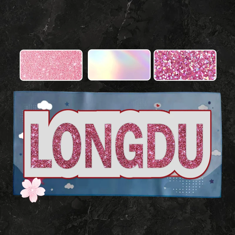 Chinese Factory Custom Logo & Size Reflective Hand Towel for Concert Support Star Cheering Laser aid towel