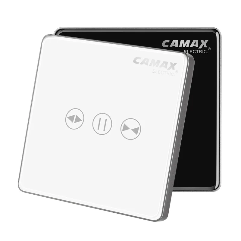 WiFi Smart Curtain Switch Wireless Glass Panel Touch Switch For Remote Control The Curtain Open Close Via Alexa Voice Control