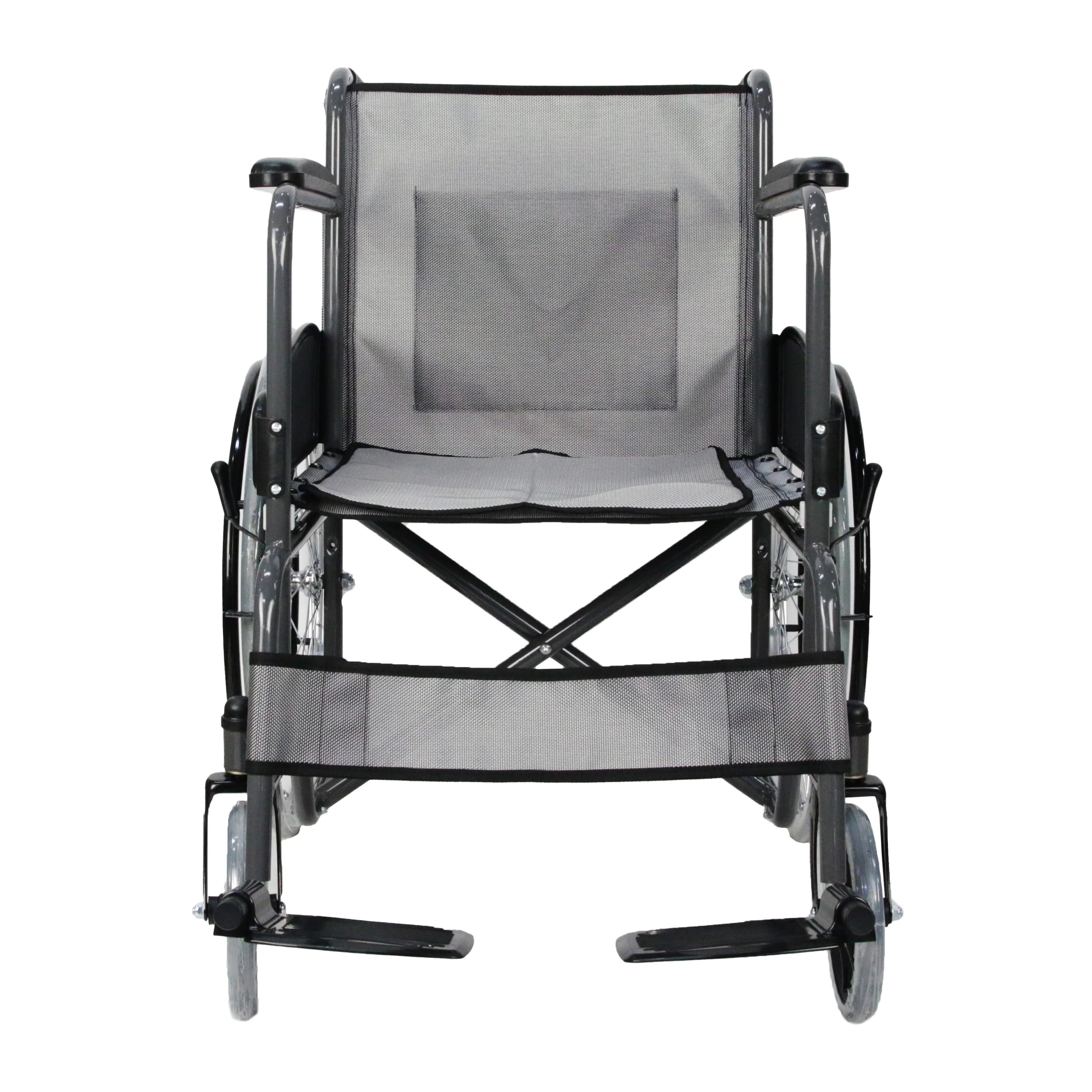 Modern Craft Manual Foldable Portable Wheelchair Breathable Fabric Steel Manual Wheelchair
