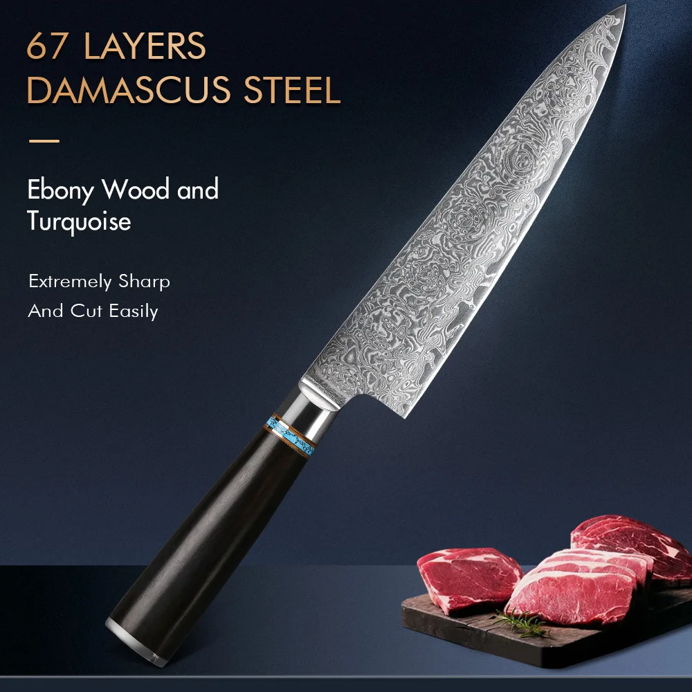 New Design Japanese Kitchen Damascus Steel Chef Knife