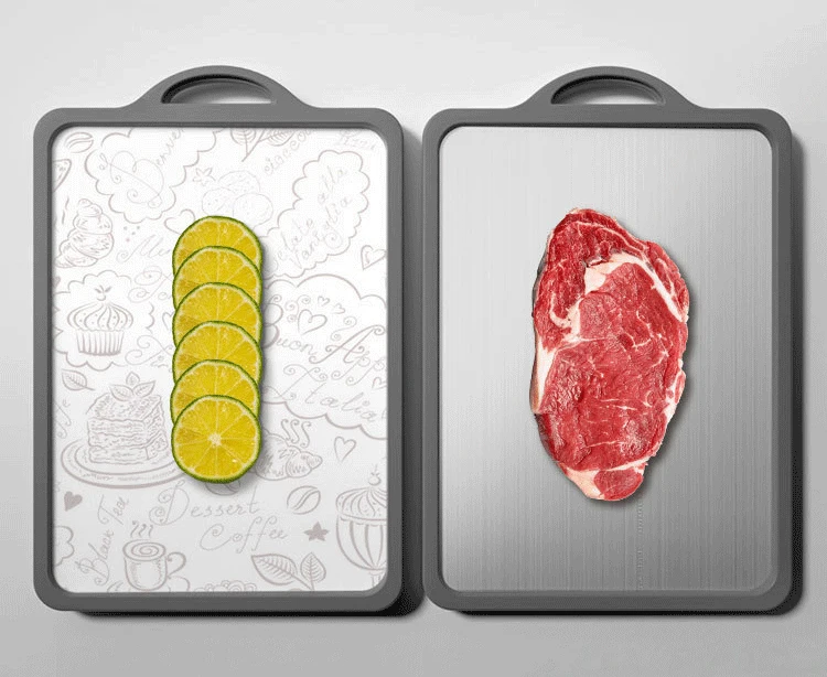 Household kitchen plastic stainless steel double-sided chopping cutting board