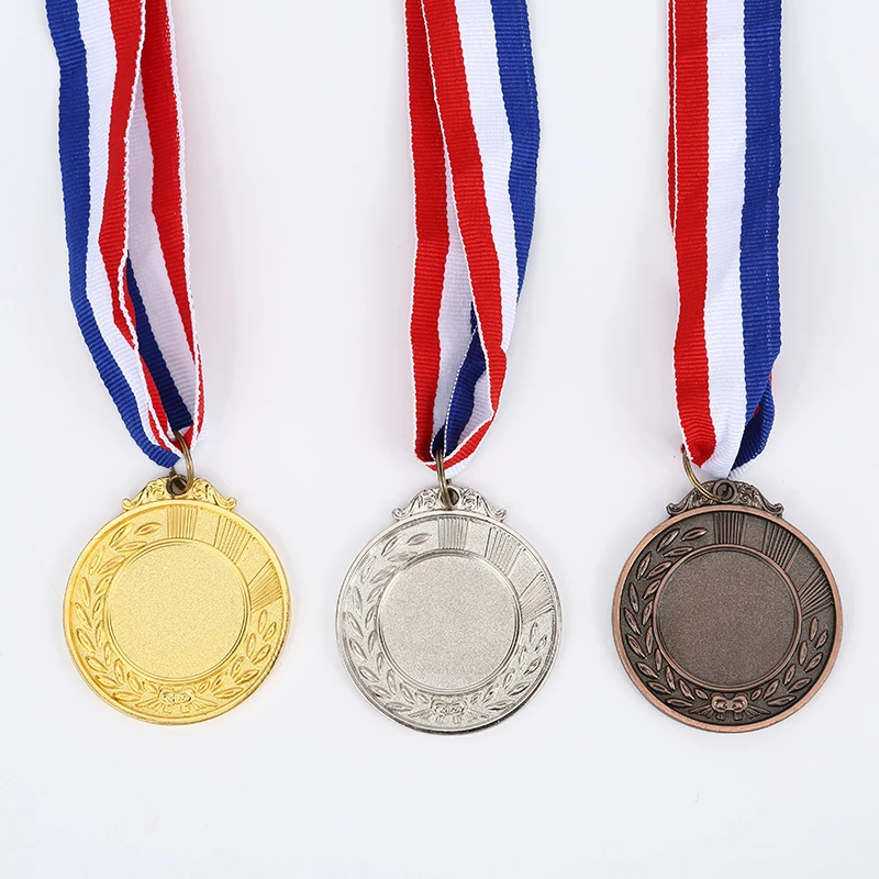 Hot Sale sport competitions Games champion metal medal number 123 Medal with ribbon