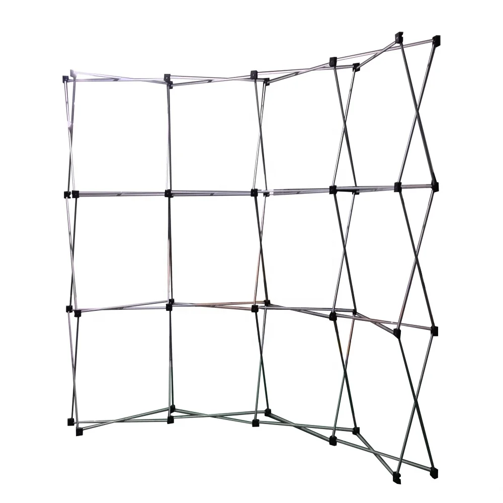 2024 aluminium foldable curved pop up display stand for trade show