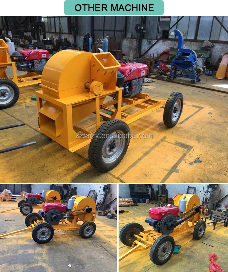 Wood chipping machine Diesel engine wood chipper wood crusher